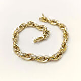 6.5mm Palamut Haloy Bileklik Künye 14 Ayar Altın HD VİDEOLU