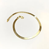 3.7mm Ezme Balık Sırtı İtalyan Bileklik Künye 14 Ayar Altın HD VİDEOLU