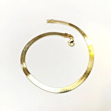 3.7mm Ezme Balık Sırtı İtalyan Bileklik Künye 14 Ayar Altın HD VİDEOLU