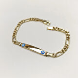 Çocuk İsim Yazılabilir Bileklik 14 Ayar Altın HD VİDEOLU