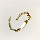 Çocuk İsim Yazılabilir Bileklik 14 Ayar Altın HD VİDEOLU