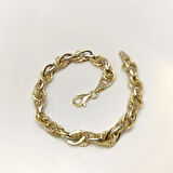 7.2mm Palamut Haloy Bileklik Künye 14 Ayar Altın HD VİDEOLU