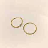 24mm Klasik Halka Küpe 14 Ayar Altın HD VİDEOLU