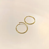 24mm Klasik Halka Küpe 14 Ayar Altın HD VİDEOLU