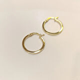 21mm Klasik Ray Halka Küpe 14 Ayar Altın HD VİDEOLU