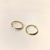 20mm Klasik Piramit Halka Küpe 14 Ayar Altın HD VİDEOLU