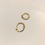 18mm Klasik Yassı Halka Küpe 14 Ayar Altın HD VİDEOLU