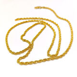 70cm 2.2mm Halat Zincir 14 Ayar Altın 4K VİDEOLU