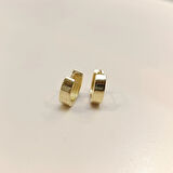 13.4mm Klasik Ray Halka Küpe 14 Ayar Altın HD VİDEOLU