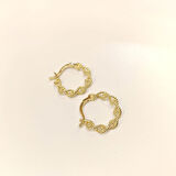 18mm DNA Sarmalı Halka Küpe 14 Ayar Altın HD VİDEOLU