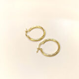 20mm Burgu Halka Küpe 14 Ayar Altın HD VİDEOLU