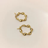 15mm Burgu Halka Küpe 14 Ayar Altın HD VİDEOLU