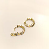 18.6mm Burgu Halka Küpe 14 Ayar Altın HD VİDEOLU