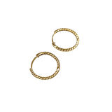 20mm Tırtıl Halka Küpe 14 Ayar Altın HD VİDEOLU