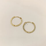 20mm Tırtıl Halka Küpe 14 Ayar Altın HD VİDEOLU