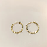 20mm Tırtıl Halka Küpe 14 Ayar Altın HD VİDEOLU