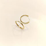 21.7mm Karo Halka Küpe 14 Ayar Altın HD VİDEOLU