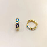 14.5mm Mineli Halka Küpe 14 Ayar Altın HD VİDEOLU