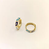 17mm Mineli Halka Küpe 14 Ayar Altın HD VİDEOLU