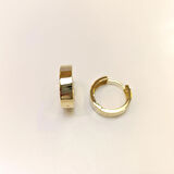 17.5mm Geniş Klasik Ray Halka Küpe 14 Ayar Altın HD VİDEOLU