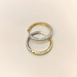 22mm Su Yolu Halka Küpe 14 Ayar Altın HD VİDEOLU