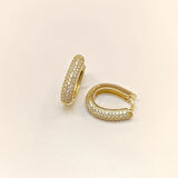 18mm Su Yolu Halka Küpe 14 Ayar Altın HD VİDEOLU