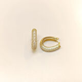 18mm Su Yolu Halka Küpe 14 Ayar Altın HD VİDEOLU