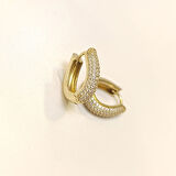 18mm Su Yolu Halka Küpe 14 Ayar Altın HD VİDEOLU