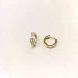 11.8mm Su Yolu Halka Küpe 14 Ayar Altın HD VİDEOLU