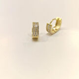 12mm Su Yolu Halka Küpe 14 Ayar Altın HD VİDEOLU