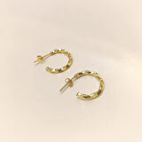 20mm Vidalı Burgu Halka Küpe 14 Ayar Altın HD VİDEOLU