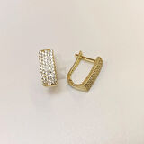 su Yolu Taşlı Küpe 14 Ayar Altın HD VİDEOLU