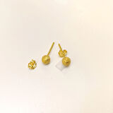 5mm Kumlu Top Küpe 14 Ayar Altın HD VİDEOLU