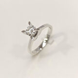 HRD Sertifikalı 0.55ct G Pırlanta Tek Taş Yüzük 14 Ayar Altın HD VİDEOLU