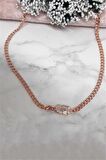 Baget Taşlı Choker Gümüş Kolye