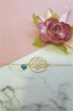 Nazarlı Lotus Çiçeği Gümüş Bileklik