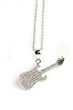 Zirkon Taşlı Gümüş Gitar Kolye