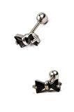 Oniks taşlı fiyonk 316L anti alerjik cerrahi celik helix kikirdak piercing 6mm 1.2 mm