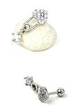 çengelli iğne figürlü 316L anti alerjik cerrahi celik tragus veya kikirdak helix piercing 6mm 1.2 mm