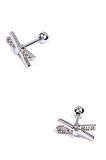 Zirkon taş detayli 316L anti alerjik cerrahi celik tragus veya kikirdak helix piercing