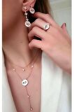 İtalyan tasarımı gümüş rose lüks set takım 