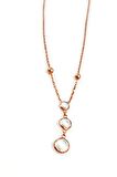 Zirkon taşlı 925 ayar gümüş rose kolye