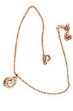 Zirkon taşlı 925 ayar gümüş rose halhal