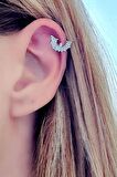 zirkon taş detaylı 316L anti alerjik cerrahi çelik helix piercing 
