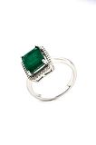 Sky Diamond green creative rubies 925 ayar gümüş yüzük 
