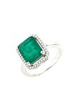 Sky Diamond green creative rubies 925 ayar gümüş yüzük 