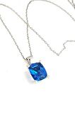 Sky Diamond Blue Creative Sapphire 925 ayar Gümüş Lüks Kolye