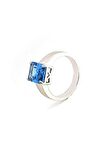 Sky Diamond Blue Creative Sapphire 925 ayar Gümüş Lüks Yüzük