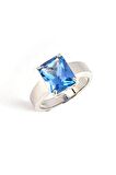 Sky Diamond Blue Creative Sapphire 925 ayar Gümüş Lüks Yüzük