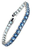 Sky Diamond Blue Creative Sapphire 925ayar Gümüş Lüks Su Yolu Bileklik